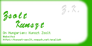 zsolt kunszt business card